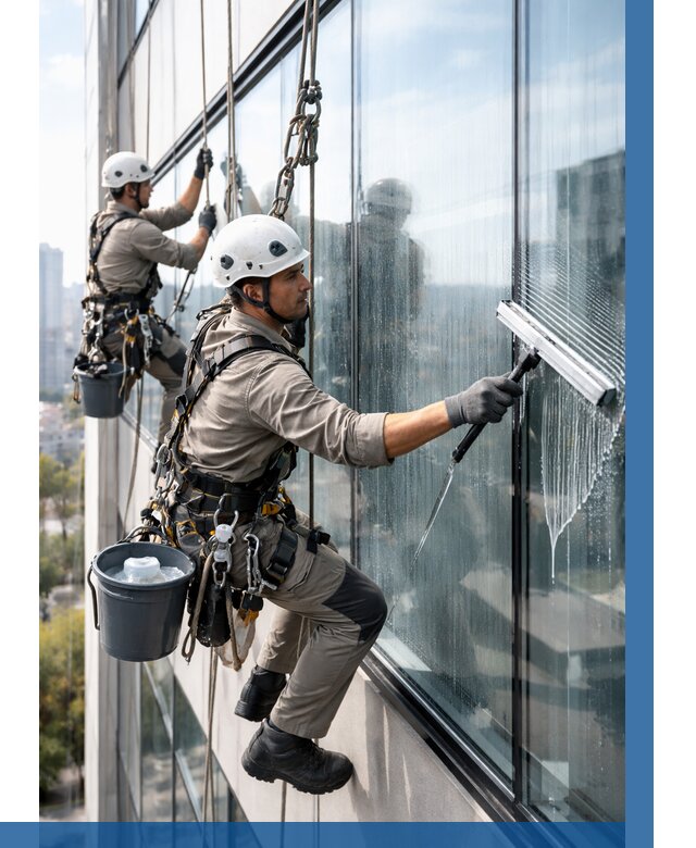 Мойка окон альпинистами в Губкине от 4571 р. | ВЫСОТНИК-Гбк