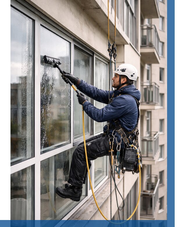 Мойка балконного остекления в Губкине от 3555 р. | ВЫСОТНИК-Гбк