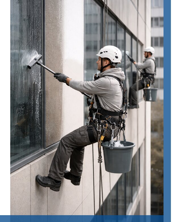 Мойка фасадов зданий в Губкине под ключ от 356 р. | ВЫСОТНИК-Гбк