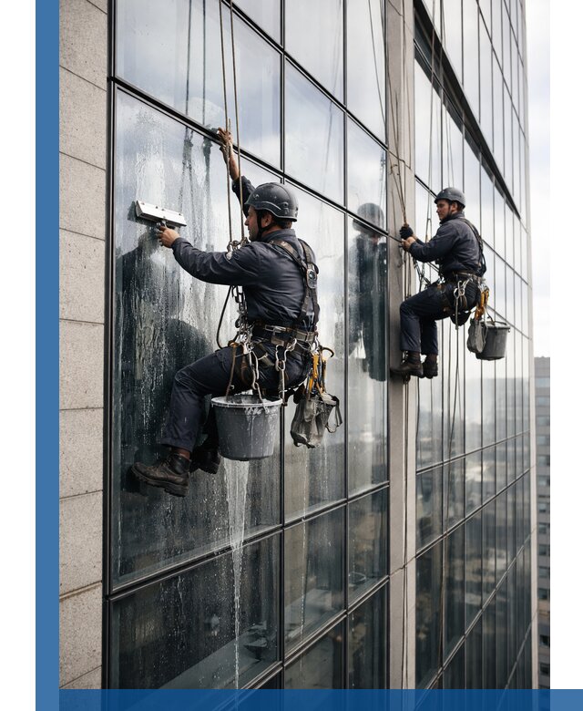 Профессиональная мойка стеклянных фасадов зданий в Губкине