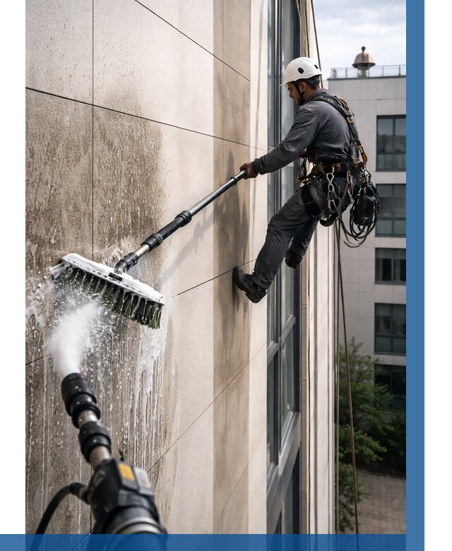 Мойка фасада из керамогранита в Губкине от 305 р. | ВЫСОТНИК-Гбк