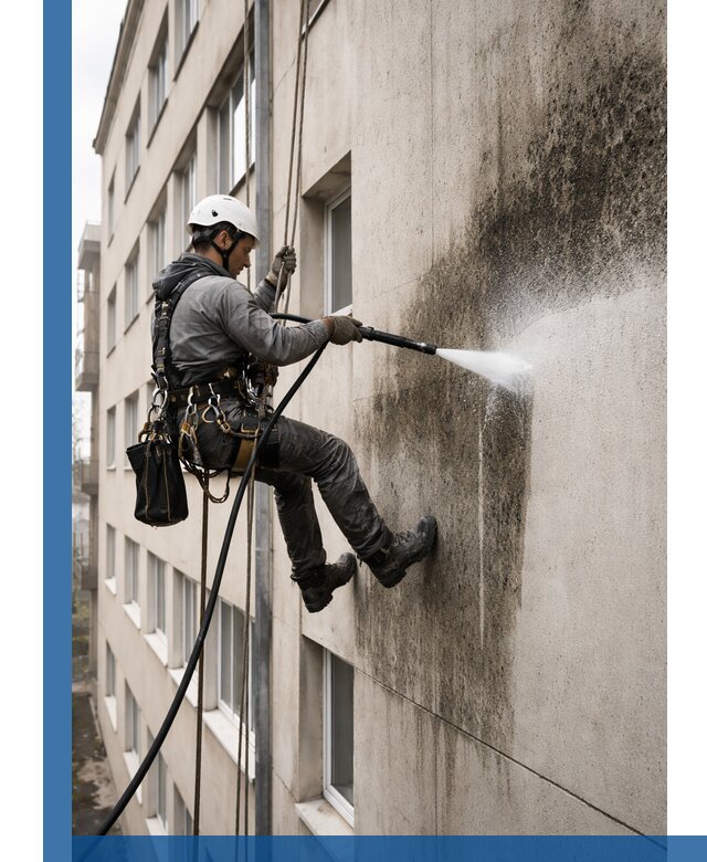 Профессиональная очистка фасадов от плесени в Губкине