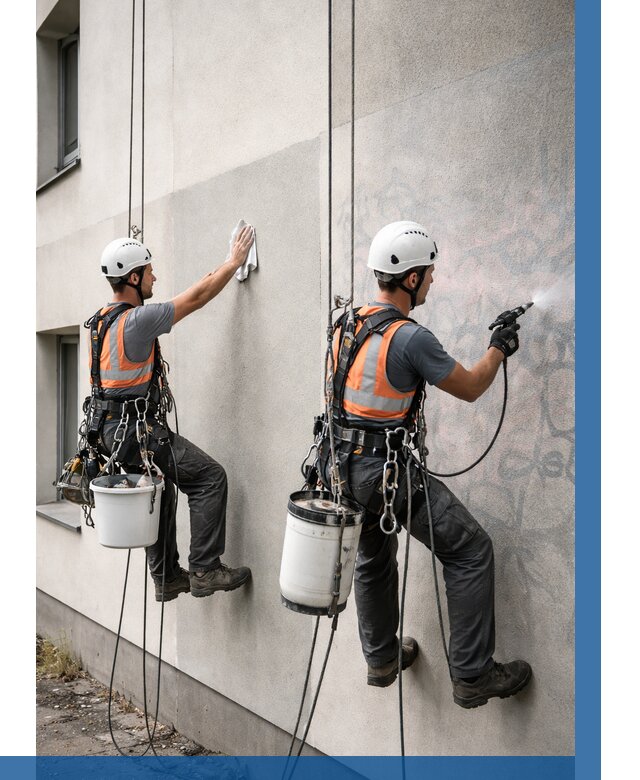 Антиграффити покрытие фасада в Губкине от 609 р. | ВЫСОТНИК-Гбк