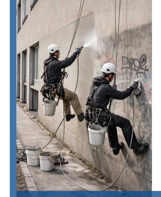 Антиграффити покрытие фасада с защитой от надписей в Губкине