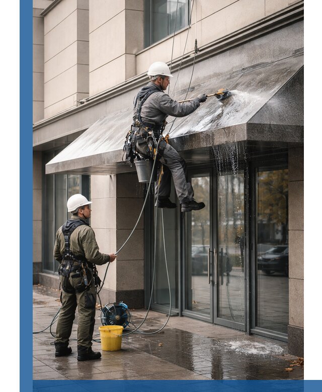 Профессиональная мойка козырьков и навесов в Губкине