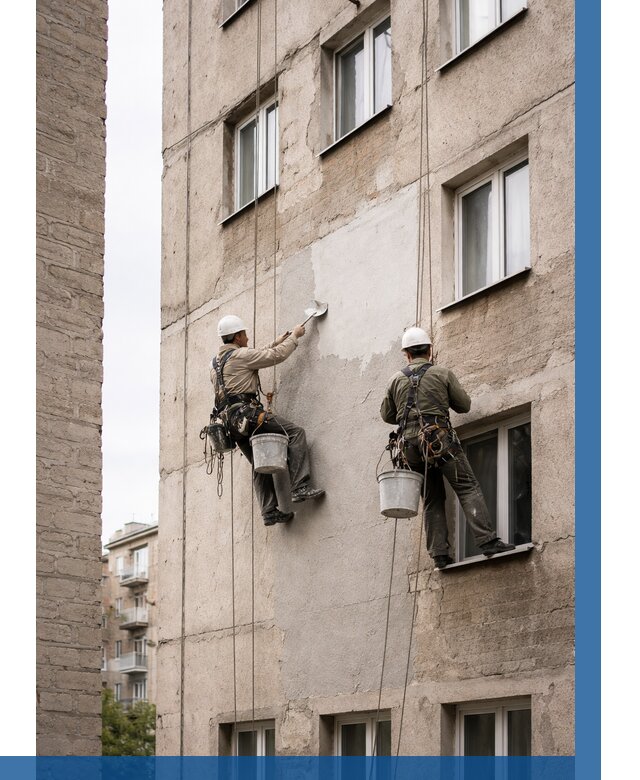 Косметический ремонт фасада в Губкине от 1117 р. | ВЫСОТНИК-Гбк