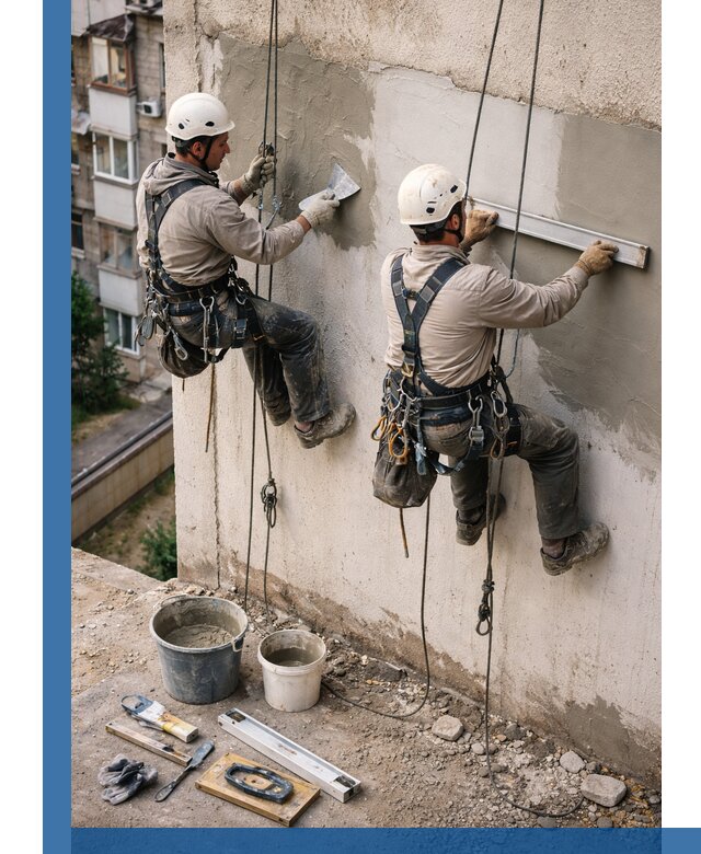 Комплексный ремонт штукатурного фасада с гарантией в Губкине