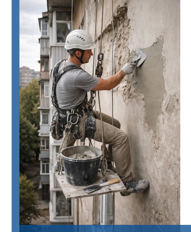 Восстановление фасадной штукатурки в Губкине с гарантией качества