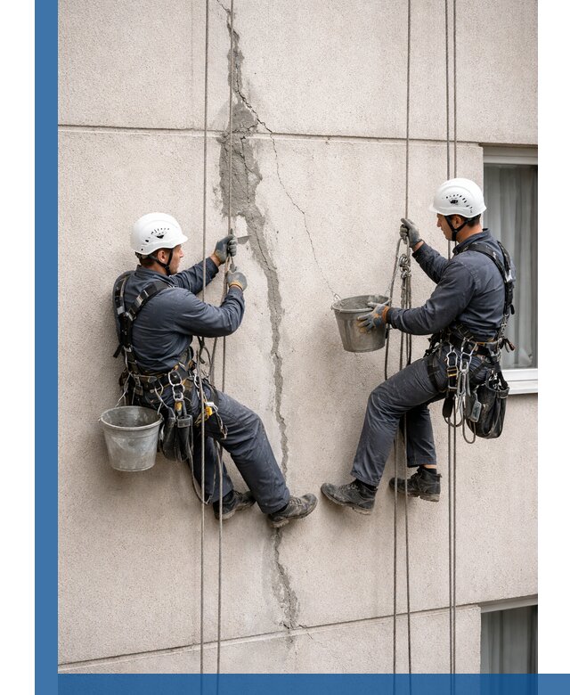 Заделка трещин на фасаде в Губкине с гарантийным ремонтом