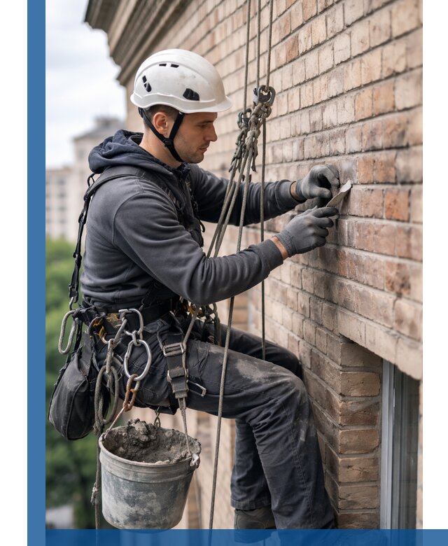 Качественный ремонт кирпичной кладки фасада в Губкине с гарантией