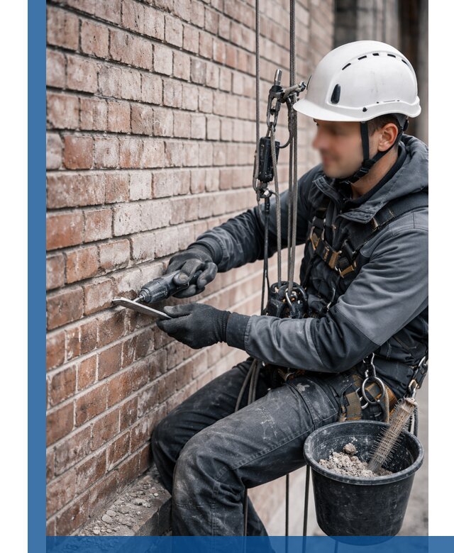 Расшивка кирпичных швов фасадов и стен, ремонт в Губкине