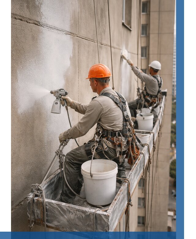 Грунтовка фасада на высоте в Губкине от 122 р. | ВЫСОТНИК-Гбк