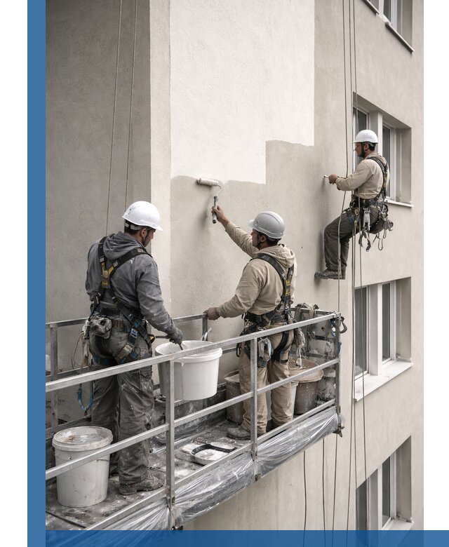 Покраска оштукатуренного фасада в Губкине под ключ с гарантией