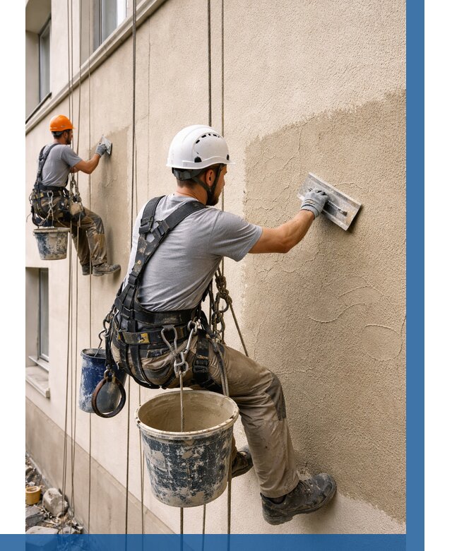 Декоративная штукатурка фасада в Губкине от 1219 р. | ВЫСОТНИК-Гбк