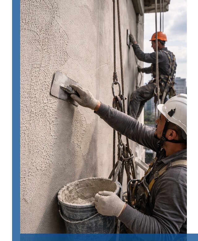 Декоративная штукатурка фасада с утеплением и защитой в Губкине