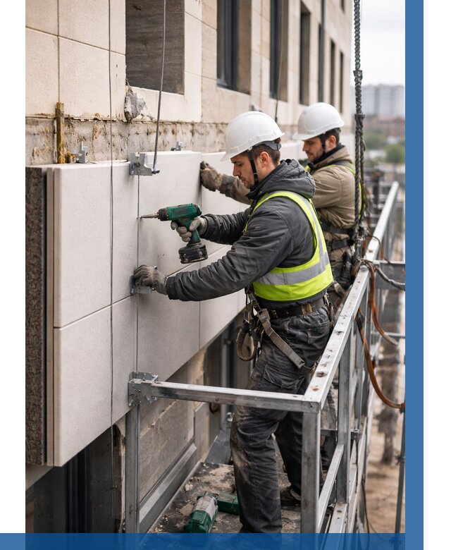 Монтаж фасадных термопанелей в Губкине от 1524 р. | ВЫСОТНИК-Гбк