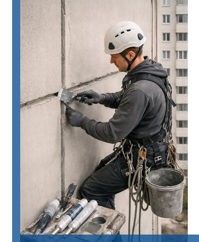 Ремонт межпанельных швов в Губкине герметизация и восстановление