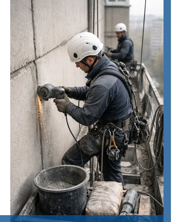 Штробление межпанельных швов в Губкине от 1219 р. | ВЫСОТНИК-Гбк