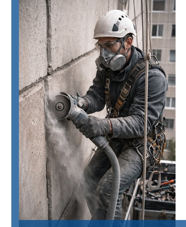 Штробление межпанельных швов в Губкине качественно и быстро