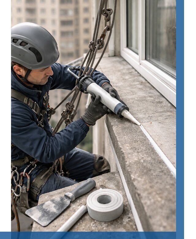 Герметизация балконного козырька в Губкине от 4571 р. | ВЫСОТНИК-Гбк