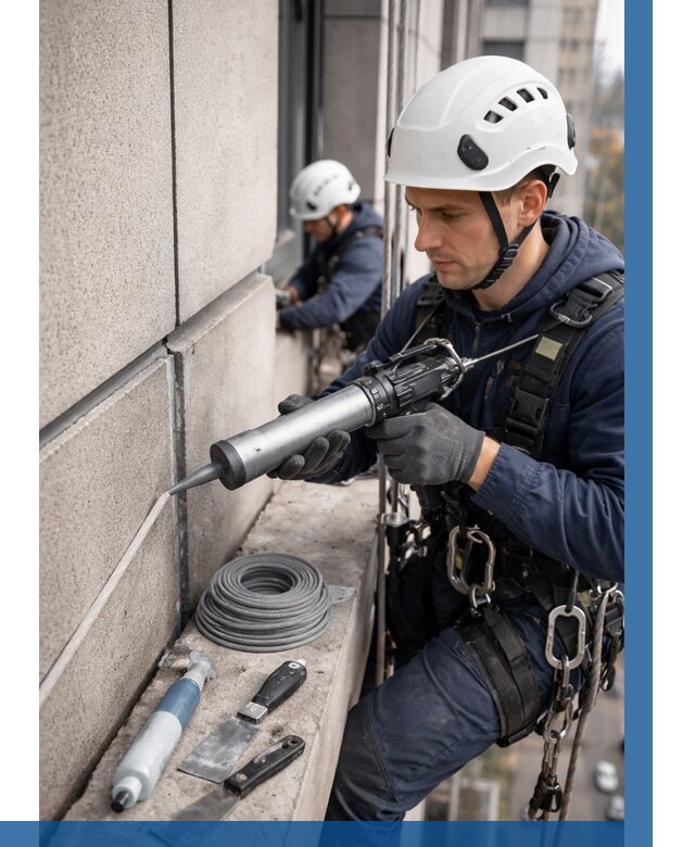 Герметизация деформационных швов фасада в Губкине от 711 | ВЫСОТНИК-Гбк