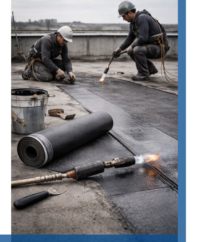 Ремонт рулонной кровли в Губкине от 660 р. | ВЫСОТНИК-Гбк