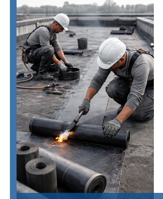 Ремонт рулонной кровли в Губкине герметизация и восстановление