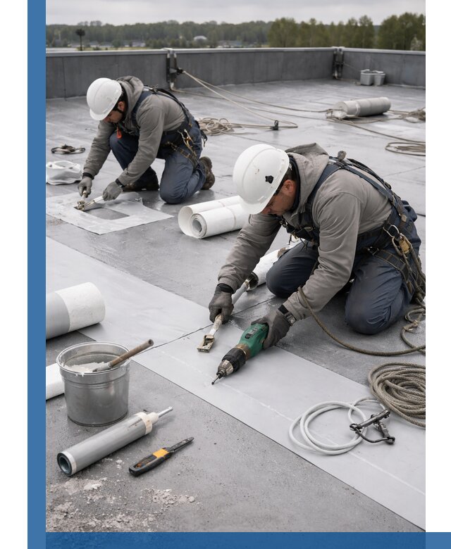 Ремонт мембранной кровли в Губкине качественно и с гарантией