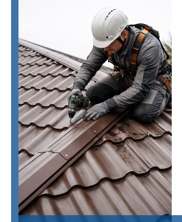 Ремонт металлочерепицы на крыше в Губкине профессионально