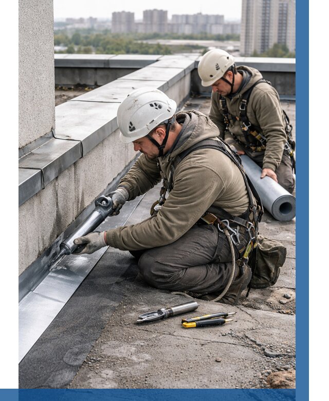 Ремонт кровельных примыканий в Губкине от 1219 р. | ВЫСОТНИК-Гбк