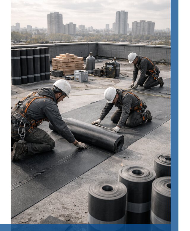 Монтаж мягкой кровли под ключ в Губкине от 457 р. | ВЫСОТНИК-Гбк