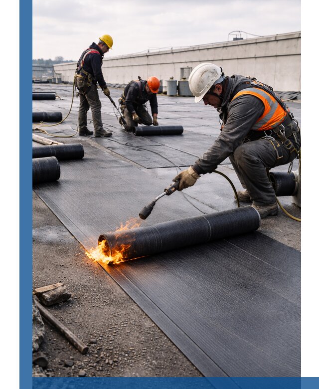 Монтаж наплавляемой кровли в Губкине профессионально