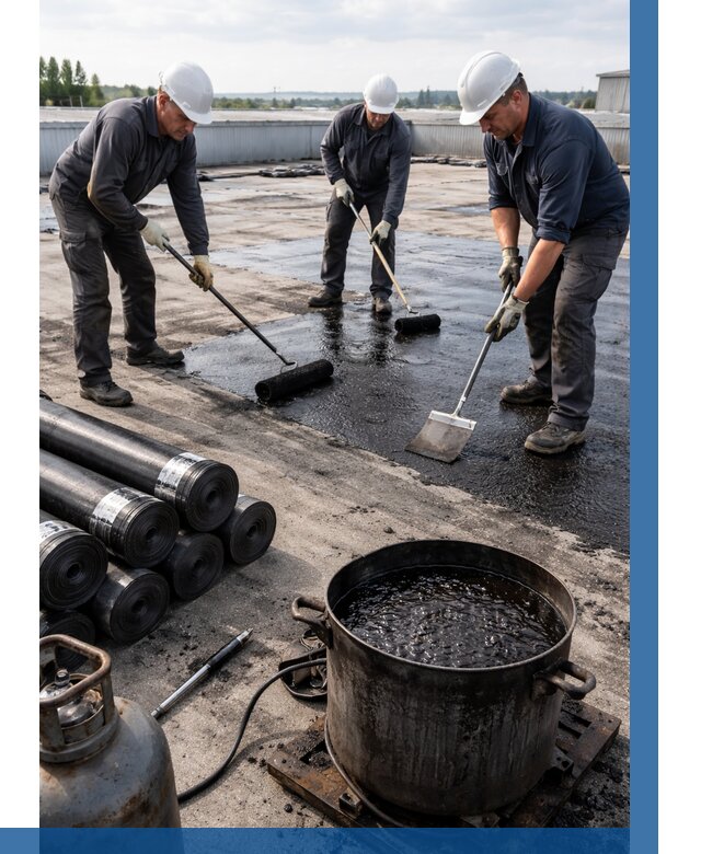 Гидроизоляция кровли мастикой в Губкине от 609 р. | ВЫСОТНИК-Гбк