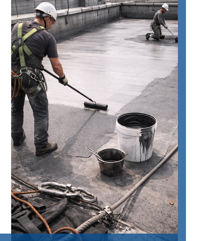 Гидроизоляция кровли жидкой резиной в Губкине от 508 р. | ВЫСОТНИК-Гбк