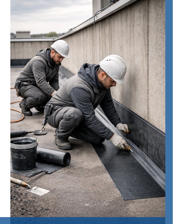 Гидроизоляция примыканий на кровле в Губкине от 914 р. | ВЫСОТНИК-Гбк