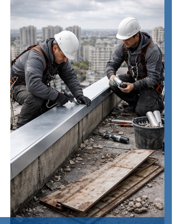 Замена парапетных крышек под ключ в Губкине от 1219 р. | ВЫСОТНИК-Гбк