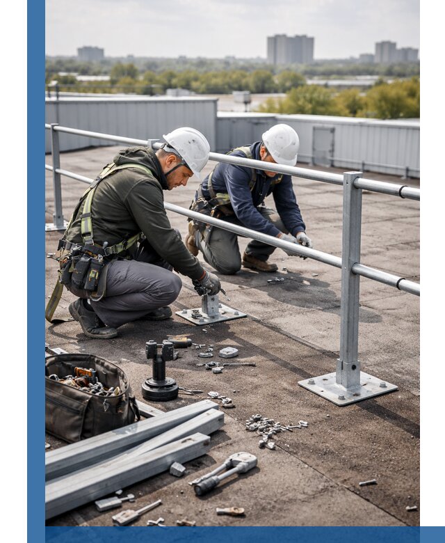 Монтаж кровельного ограждения в Губкине под ключ с гарантией