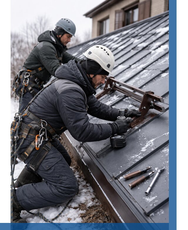 Монтаж снегозадержателей в Губкине от 457 р. | ВЫСОТНИК-Гбк