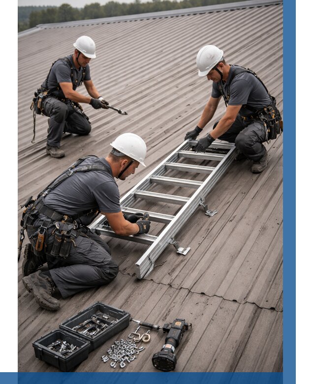 Монтаж кровельной лестницы в Губкине от 4571 р. | ВЫСОТНИК-Гбк