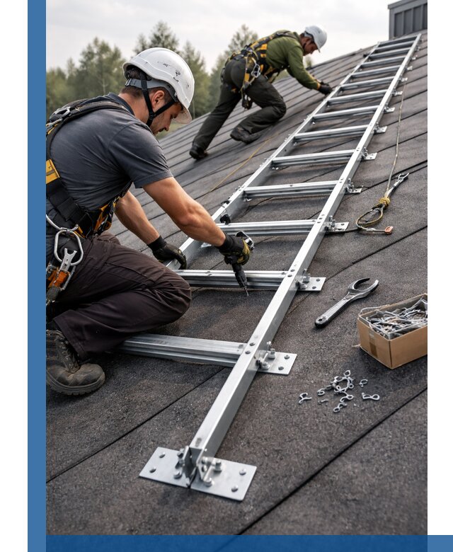 Профессиональный монтаж кровельной лестницы в Губкине под ключ