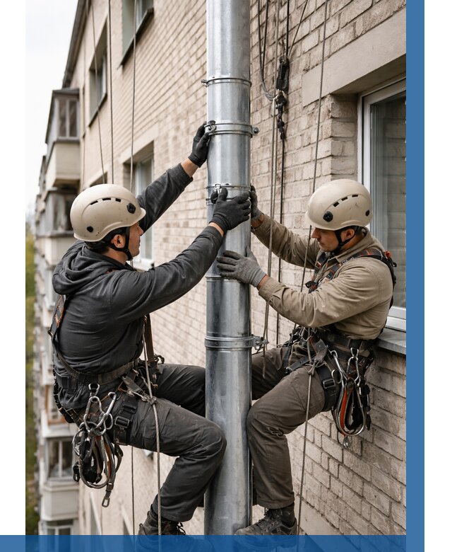 Замена водосточных труб в Губкине от 6603 р. | ВЫСОТНИК-Гбк