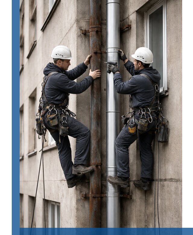 Замена водосточных труб в Губкине: монтаж и демонтаж под ключ