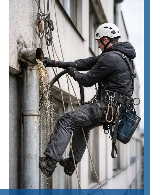 Прочистка водосточных труб в Губкине от 3555 р. | ВЫСОТНИК-Гбк