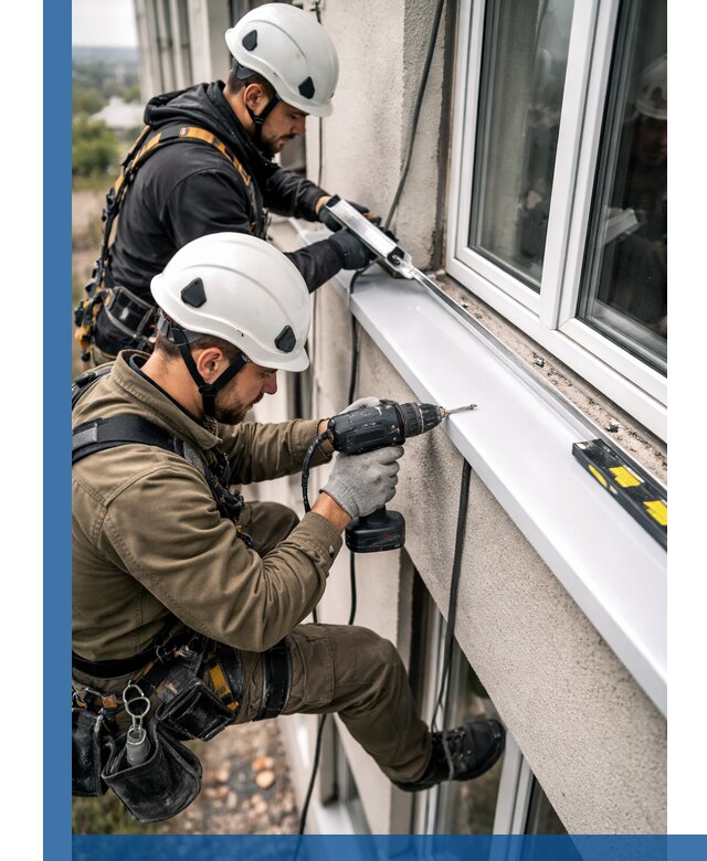 Профессиональный монтаж оконных отливов и отведения воды в Губкине