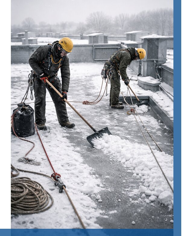 Очистка крыши от снега в Губкине от 7619 р. | ВЫСОТНИК-Гбк