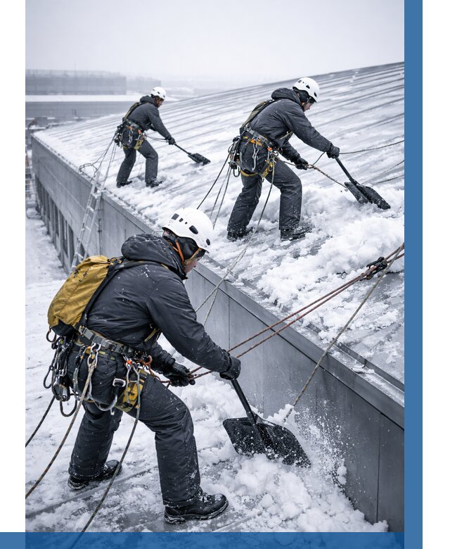 Очистка навесов от снега в Губкине от 4571 р. | ВЫСОТНИК-Гбк