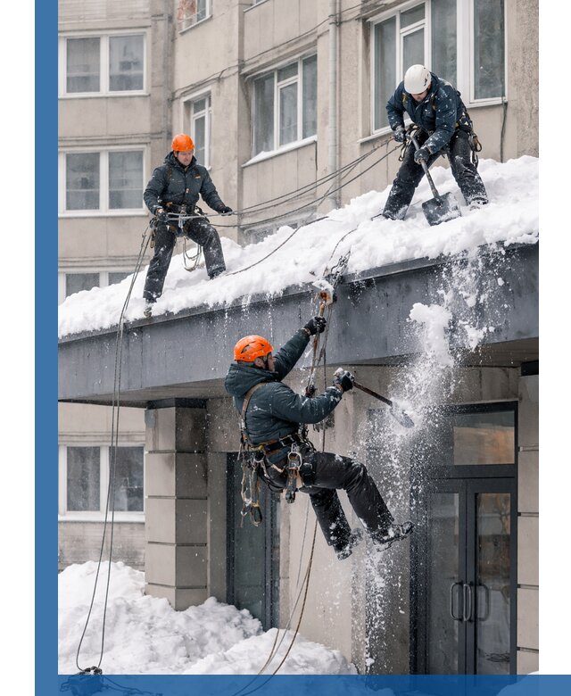 Безопасная очистка навесов от снега в Губкине круглогодично