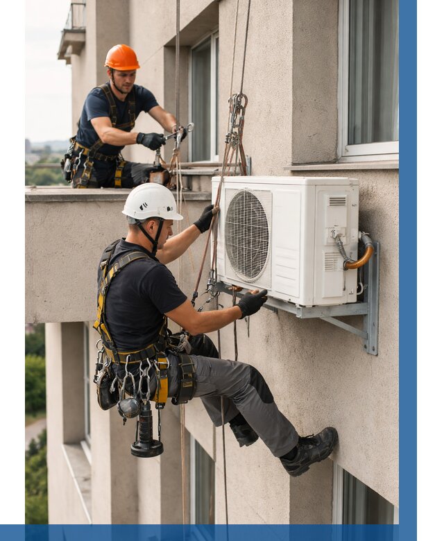 Монтаж внешнего блока кондиционера в Губкине от 6603 р. | ВЫСОТНИК-Гбк