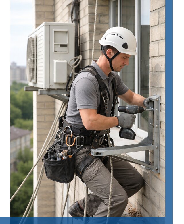 Установка кронштейнов кондиционера в Губкине от 3555 р. | ВЫСОТНИК-Гбк