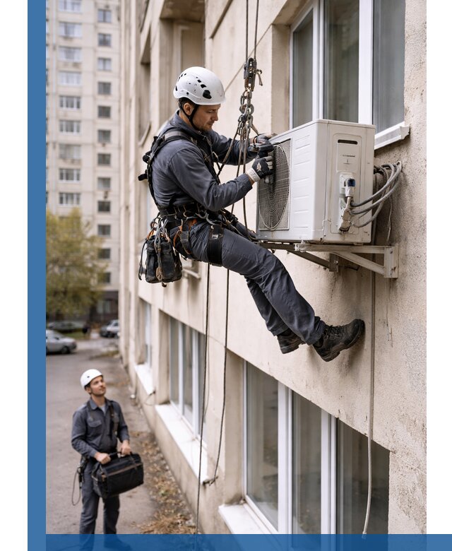 Демонтаж внешнего блока кондиционера в Губкине профессионально